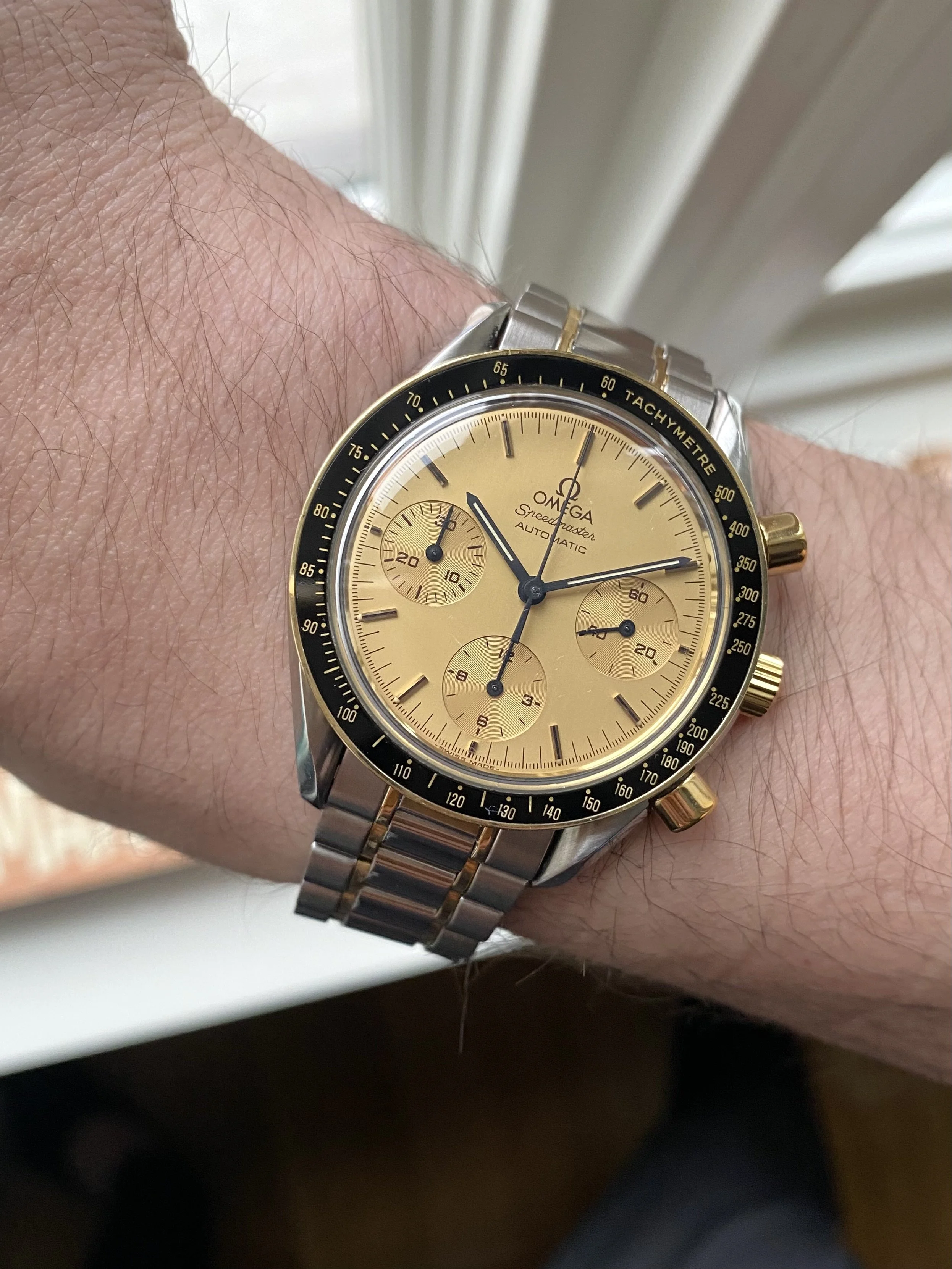 Omega speedmaster bicolor deals